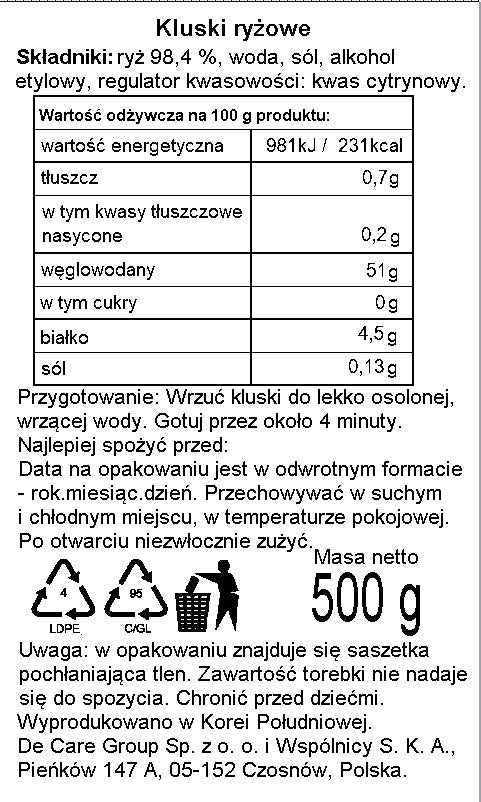 500g DAESANG kluski ryżowe do topokki