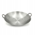Patelnia Wok ze Stali Węglowej 45 cm Gastronomia Dwa Uchwyty