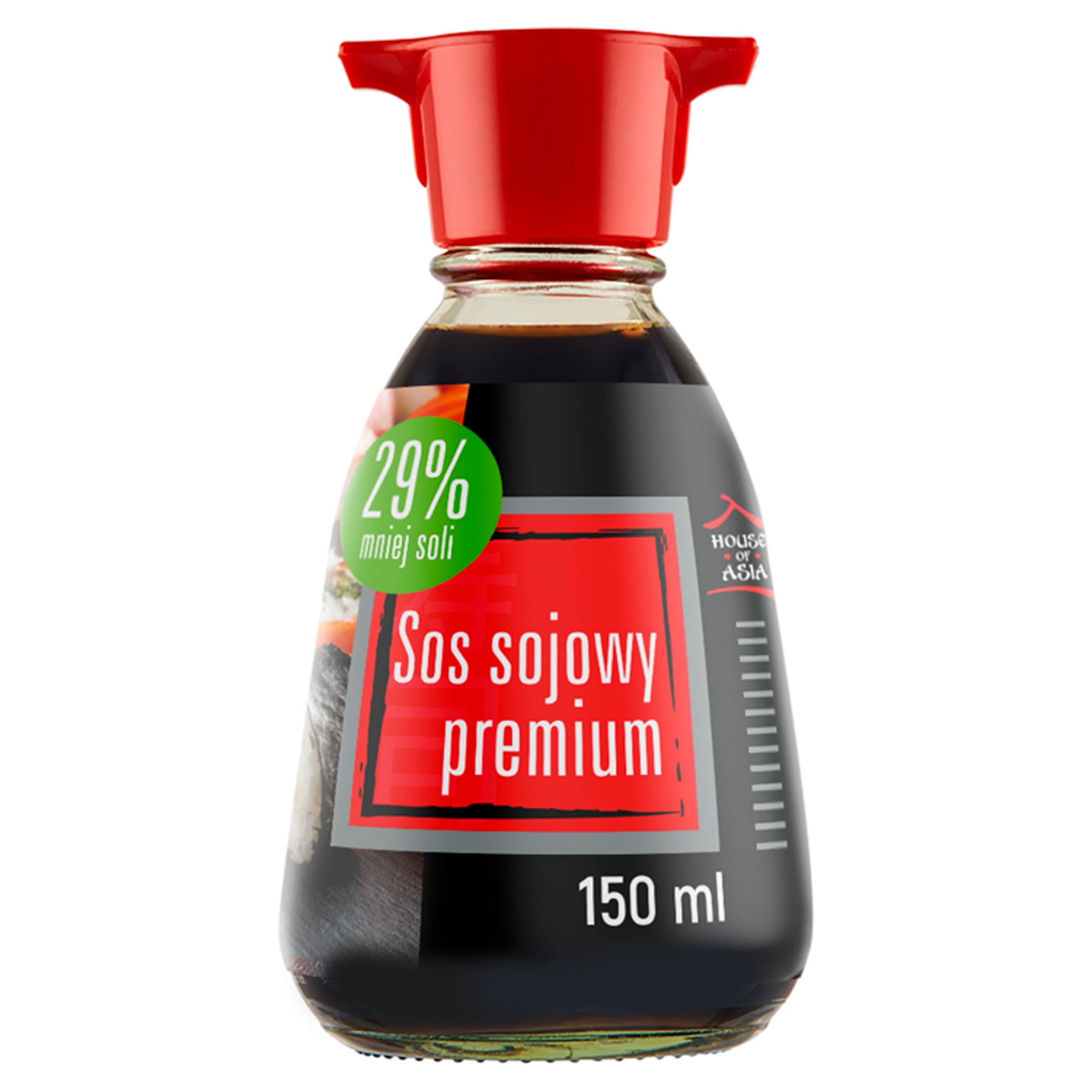 Sos sojowy premium o obniżonej zawartości soli 150 ml HOUSE OF ASIA