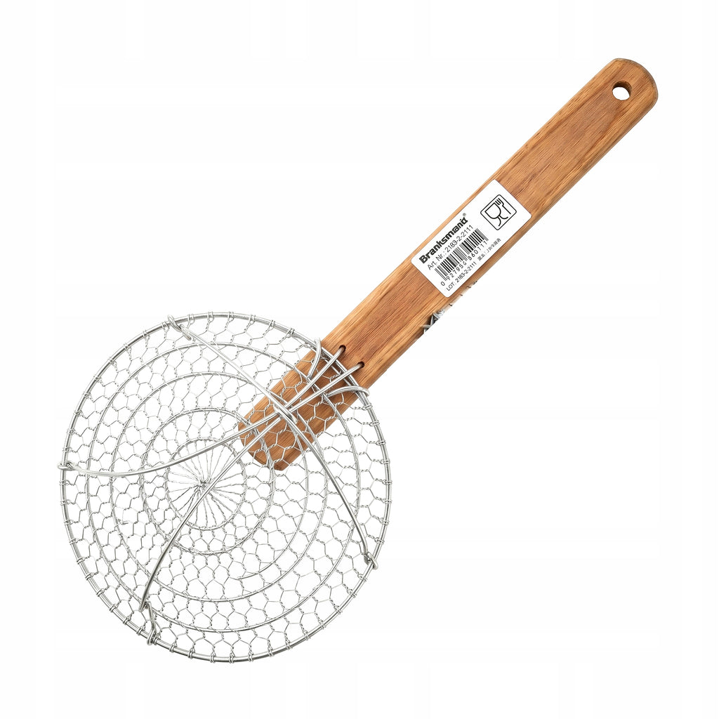 Sitko do Woka Szumówka Pajęczynka Azjatycka Łyżka Cedzakowa Bambus 18 cm