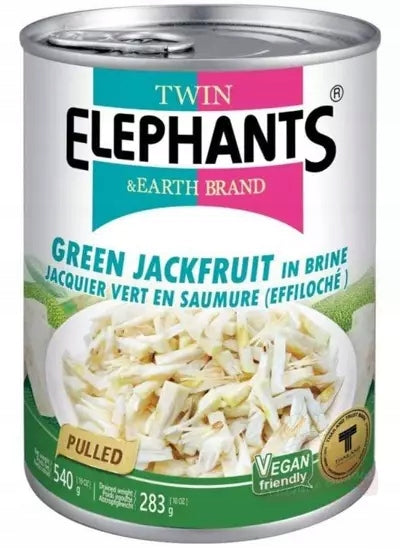 Jackfruit zielony krojony (pulled) w zalewie 540g Twin Elephants