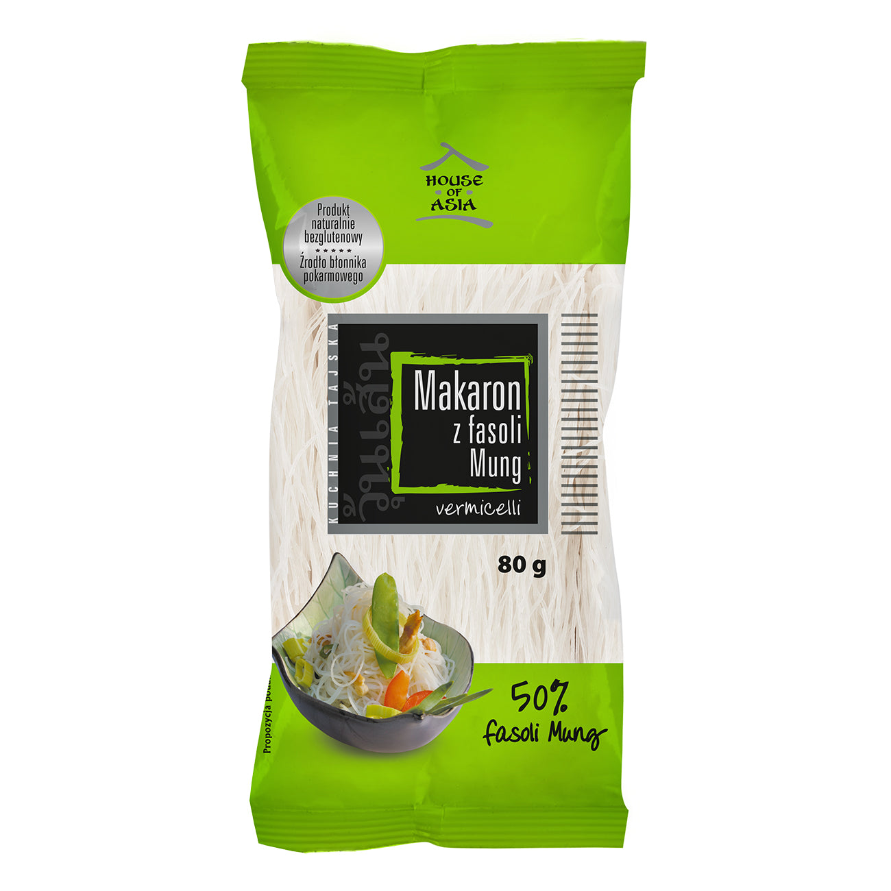 Makaron Vermicelli z Fasoli Mung 80g HOUSE OF ASIA