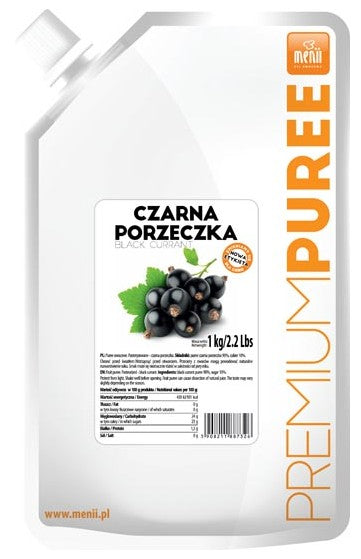 Puree premium czarna porzeczka 1 kg Menii
