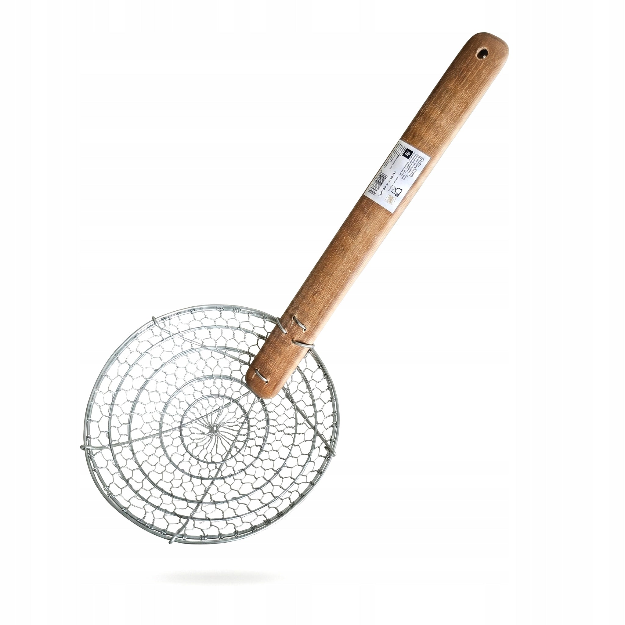 Sitko do Woka Szumówka Pajęczynka Azjatycka Łyżka Cedzakowa Bambus 18 cm