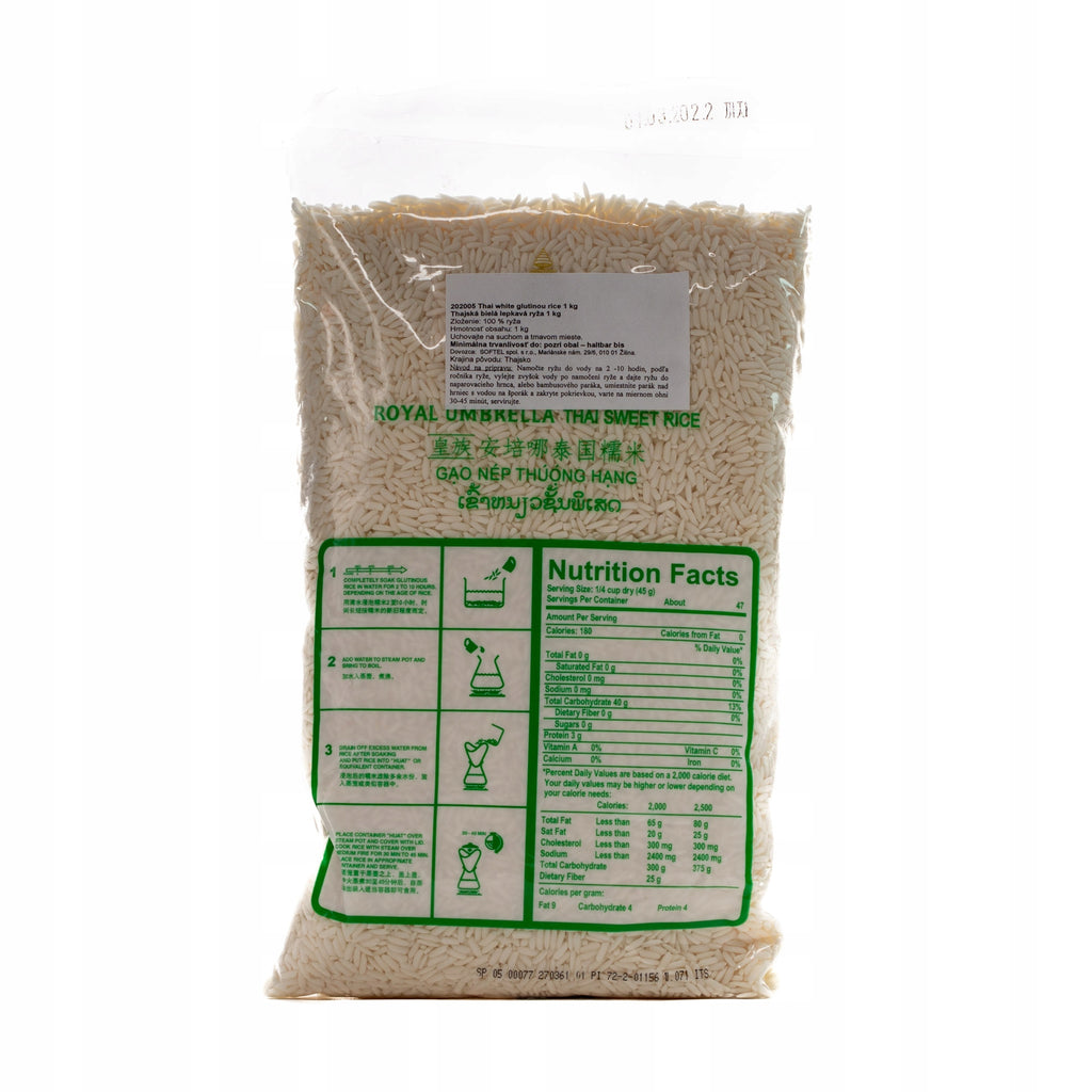 Ryż słodki kleisty glutinous 1 kg biały Royal Thai
