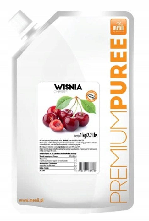 Puree przecier wiśnia Premium Menii 1 kg