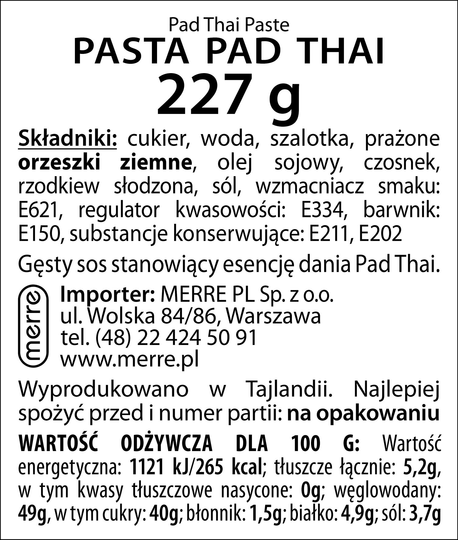 Pasta Pad Thai 227g Cock Brand