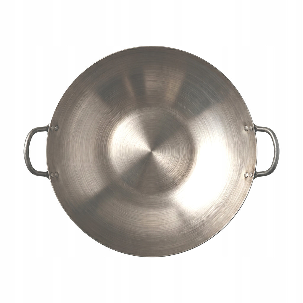 Patelnia Wok ze Stali Węglowej 45 cm Gastronomia Dwa Uchwyty