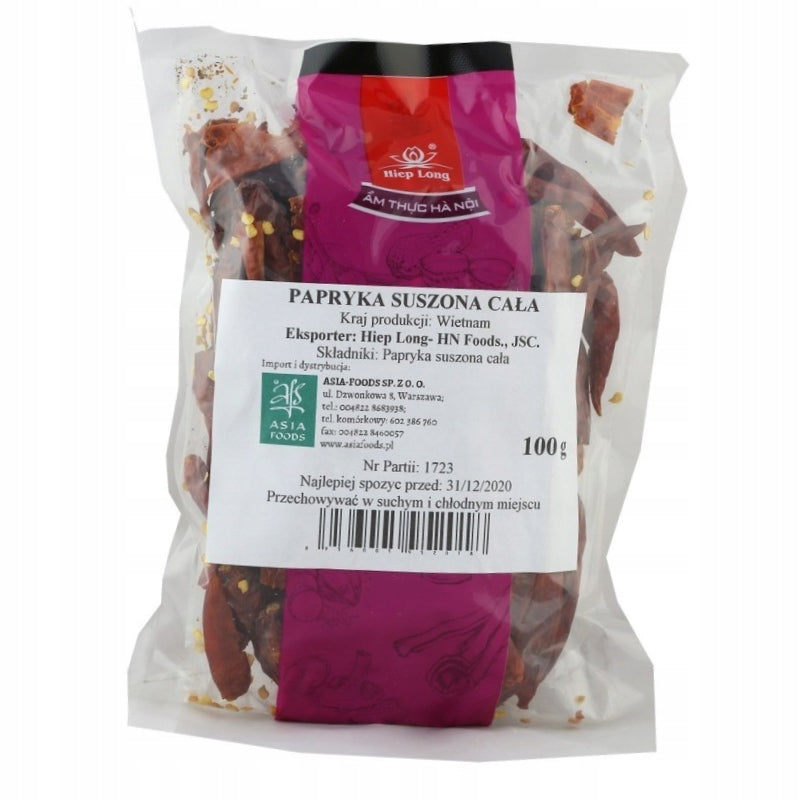 Papryka Chilli suszona cała 100g Hiep Long