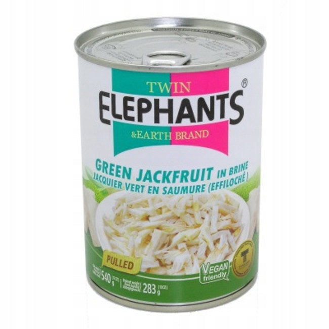 Jackfruit zielony krojony (pulled) w zalewie 540g Twin Elephants